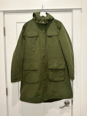 Women's Barbour Olive Green Hooded Parka (Weather Comfort), Size 14